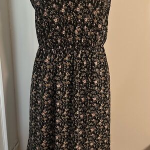 Floral Black Dress